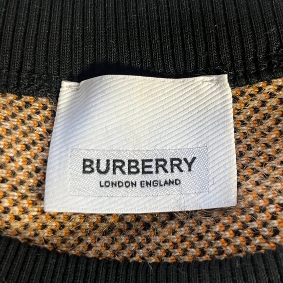 Burberry black and orange logo fringe sweater, size M - Picture 5 of 6